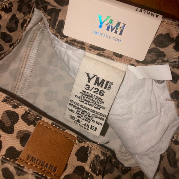 NWT YMI Skinny Ankle Crop Leopard pants sz 3/26 - Picture 3 of 6